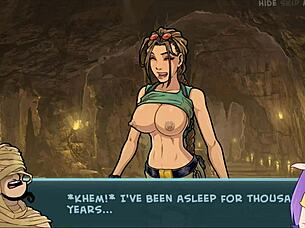 star chanel 34 early part 92 lara croft blowjob... big tits and cumshot!