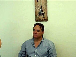 Eating the stepdaughter's little pussy in intriguing oral scene