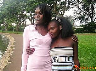 Nigerian And Ghanaian Girls In Steamy Lesbian Sex Tape