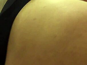 Feeling the intense sensation as the tampon is inserted into the shemale's body in the toilet