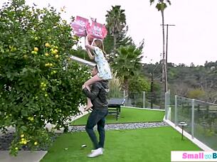 teen babe sucks and rides my neighbor's cock