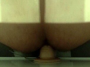 hetero dildo anal session