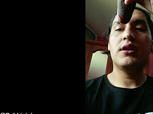 Is she addicted to sucking cock in this gay blowjob?