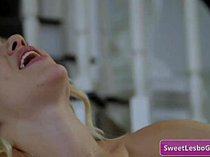 Serene and Jazlyn kiss and lick each other's pussies.