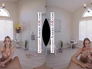 naughty america vr scene with kenna james and veronica weston, two chicks at the same time