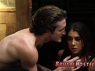 Teen engages in extreme striptease and bondage