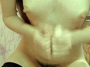 slut with protruding nipples gets pussy and anus fingered