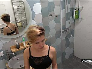 Alex In The Shower Voyeur Cam!