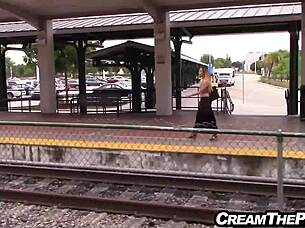 curvy teen 18+ gets creampie by huge cock