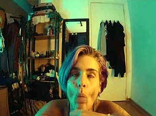 pretty skinny girl gives sloppy blowjob fetish