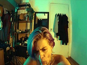 pretty skinny girl gives sloppy blowjob fetish