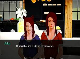 My New Family 92 In Anime Game With Redhead Blonde