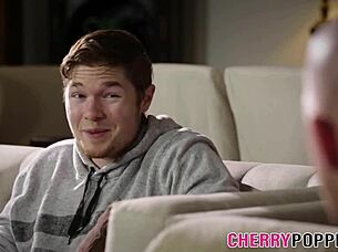 A teen experiences cuckolding and receives jizz in high definition