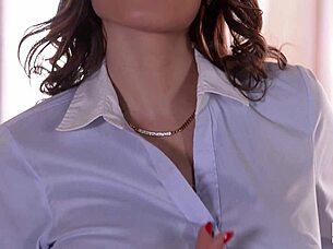 Busty Milf Satin Bloom Teases Cock To Hardness