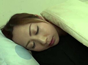 mayumi enoda shows big shaved tits while taking out trash