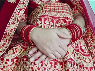 newly married couple consummates arranged marriage in indian village