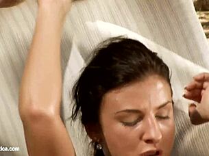 Klada and Nevena fist Melanie by the pool