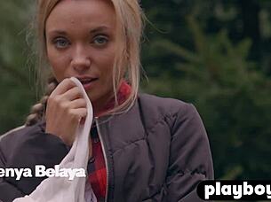 Petite Blonde Milf Playboy Model Zhenya Belaya Shows Perfect Petite Body