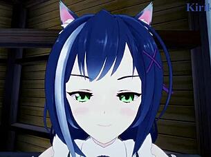 karyl and arisa have intense sex in princess connect hentai.