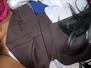 I'm a horny teacher convincing a petite schoolgirl for sex