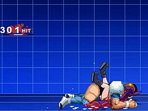 brian battles yoriko in anime cartoon