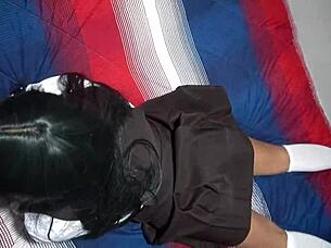 I'm a horny teacher convincing a petite schoolgirl for sex