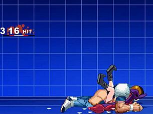 brian battles yoriko in anime cartoon