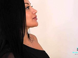 sexy brunette slut seduces bank guy for loan with blowjob and riding