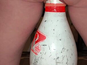 fucking bowling pin to make it squirt