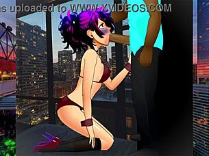 Jonnystone Finds Curious Emu In Anime Deepthroat Sex