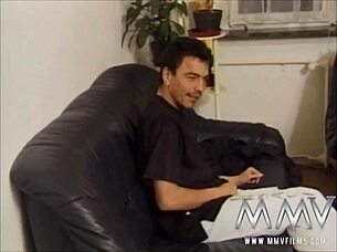 horny bitch sucks and fucks two cocks for facial cumshot