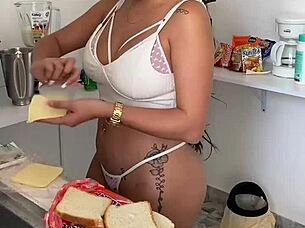 She says, 'come with me to make breakfast'