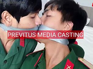 police & soldier tricked into gay sex during casting