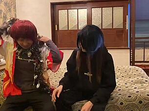 i got forced into cosplay on halloween and ended up deepthroating to creampie