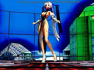 Beautiful half-naked whore dances with naked pussy intensely.