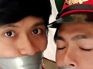 police & soldier tricked into gay sex during casting