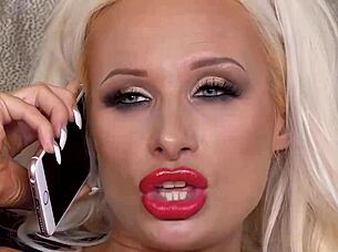 Big Fake Tits Sophie Anderson Deepthroats And Plays With Huge Dildo