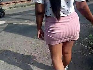 colombian lesbians enjoy mutual pleasure in public park