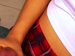 shy student cheats with roommate for orgasm