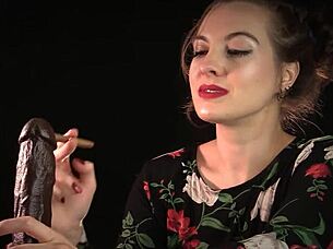 A different kind of blowjob technique with toys