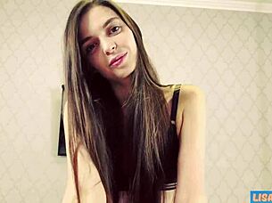 I gave Lisa Takami an oiled handjob that ended in a huge cumshot