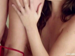 Anna And Simone Share A Kiss In The Beautiful Nature Setting