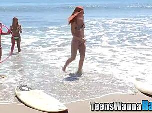 Can These Teens Handle The Threeway Facial?