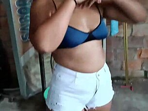 Horny Sister's Waiter Fucks Big Tits Hard