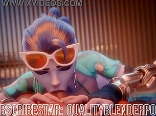 Widow deepthroats on the beach! 😍