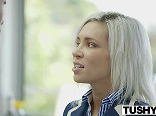 Kacey Jordan, super small teen, takes it in the ass!