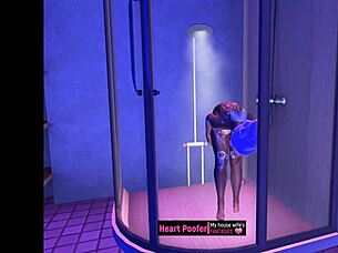 showering with a cartoon twist 😊