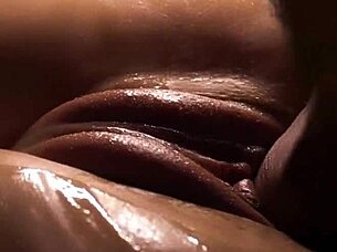 the creampie drips from my wifes tender pussy