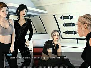 anime couple having hot sex by the public lake