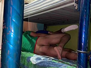 roommate treated with love after seeing his ass in gym showers